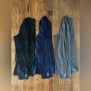 Women’s FIGS Ribbed Longsleeve Underscrub tops (black, navy blue and gray)
